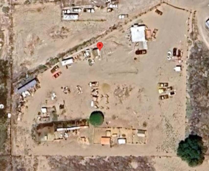 Aerial satellite view of 1.7 acre lot at 1015 Dean Ln